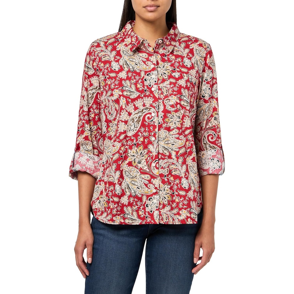 image:imageNautica Womens Button Front Long Sleeve Roll Tab ShirtNew Samba Multi