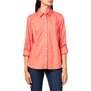 Nautica Women’s Button Front Long Sleeve Roll Tab Shirt(Coralie)