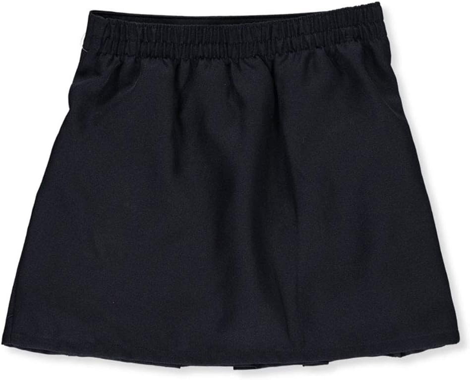 image:imageNautica Girls School Uniform Pleated Pullon Scooter Skirt With Undershorts Knit WaistbandNavy Ruffle