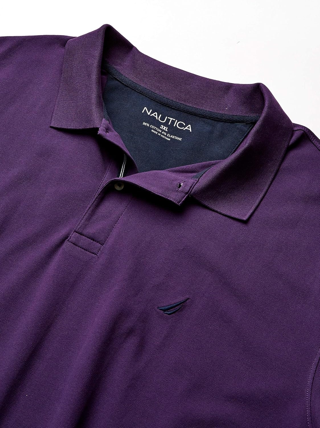 image:imageNautica Mens Short Sleeve Stretch Solid Deck Polo ShirtBlackberry