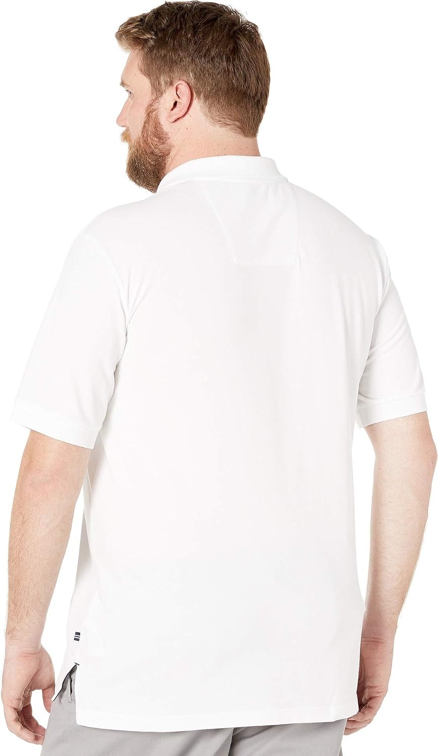 image:imageNautica Mens Short Sleeve Stretch Solid Deck Polo ShirtBright White
