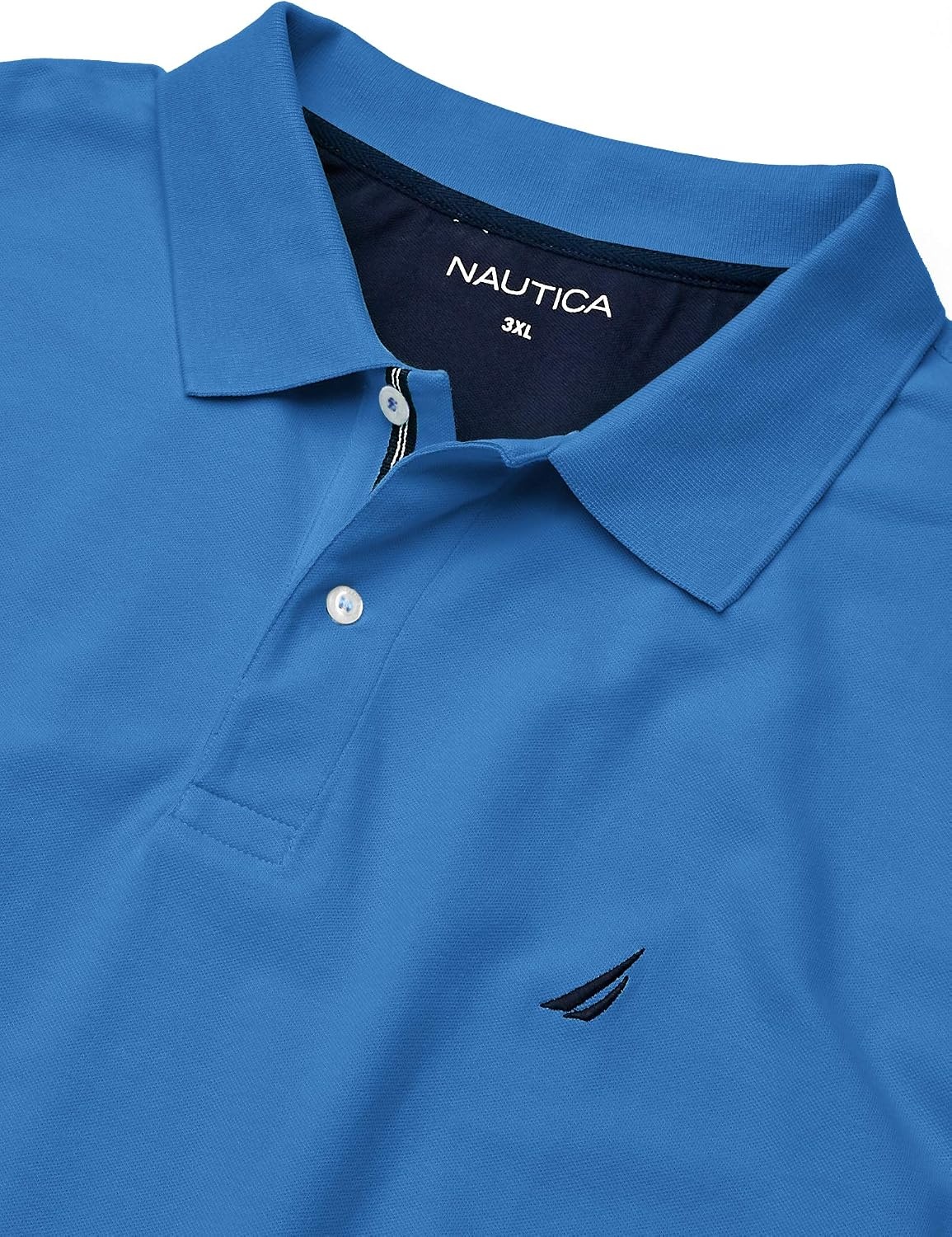 image:imageNautica Mens Short Sleeve Stretch Solid Deck Polo ShirtDelft