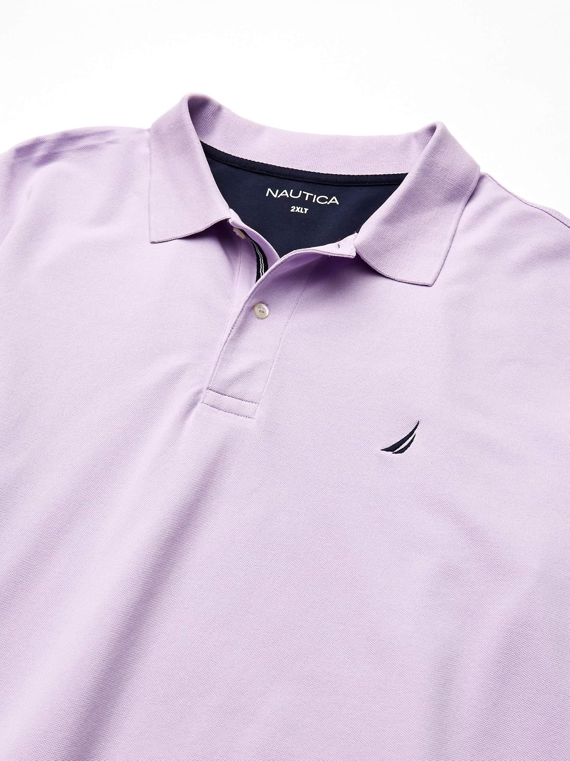 image:imageNautica Mens Short Sleeve Stretch Solid Deck Polo ShirtLavendula