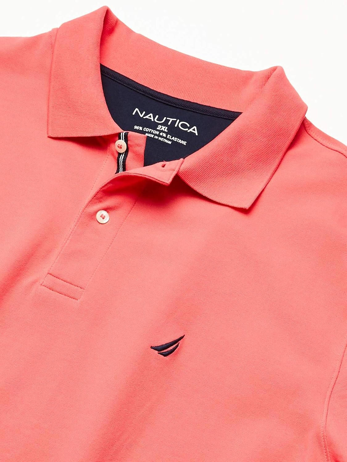 image:imageNautica Mens Short Sleeve Stretch Solid Deck Polo ShirtParadise Pink