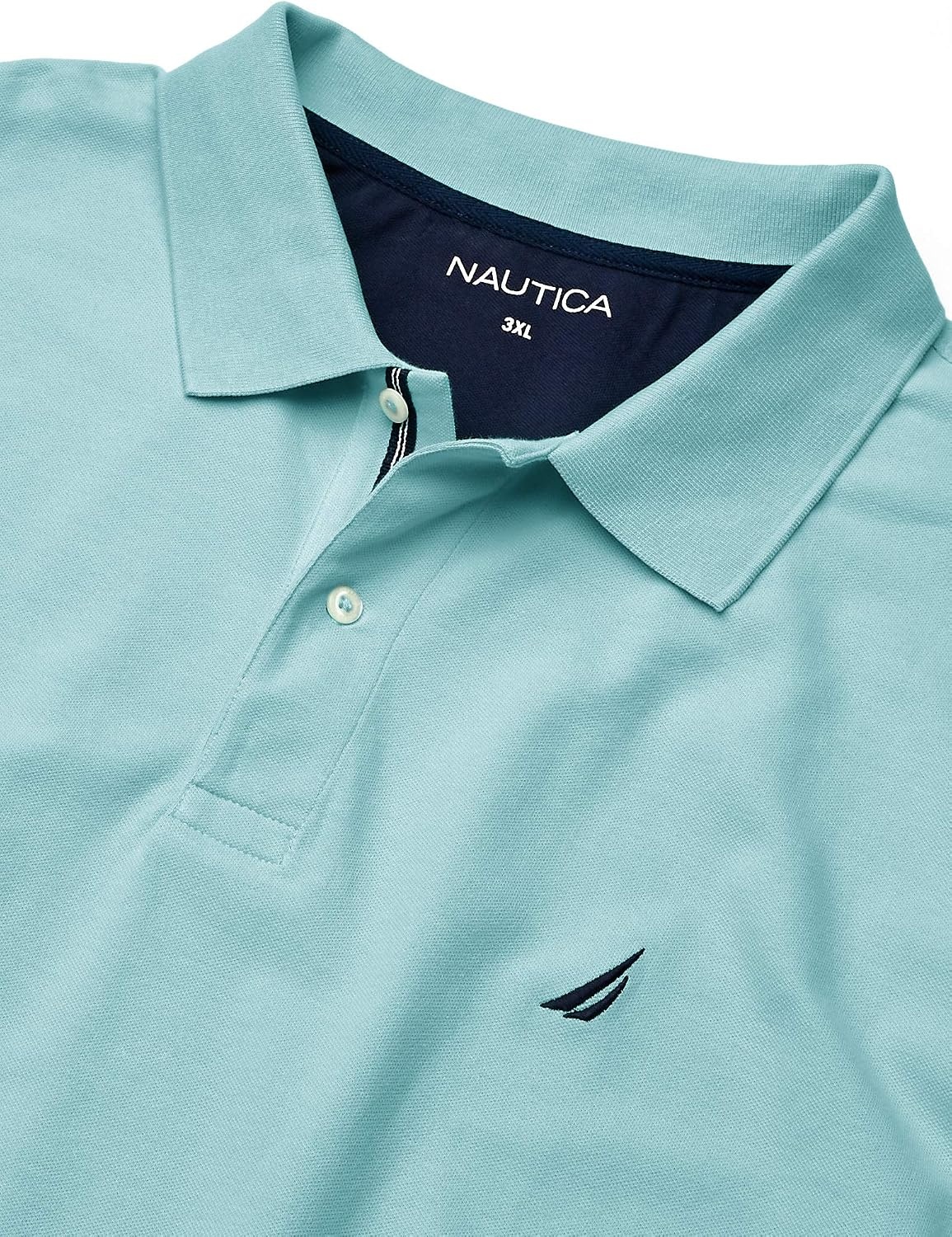 image:imageNautica Mens Short Sleeve Stretch Solid Deck Polo ShirtWater Slide Heather