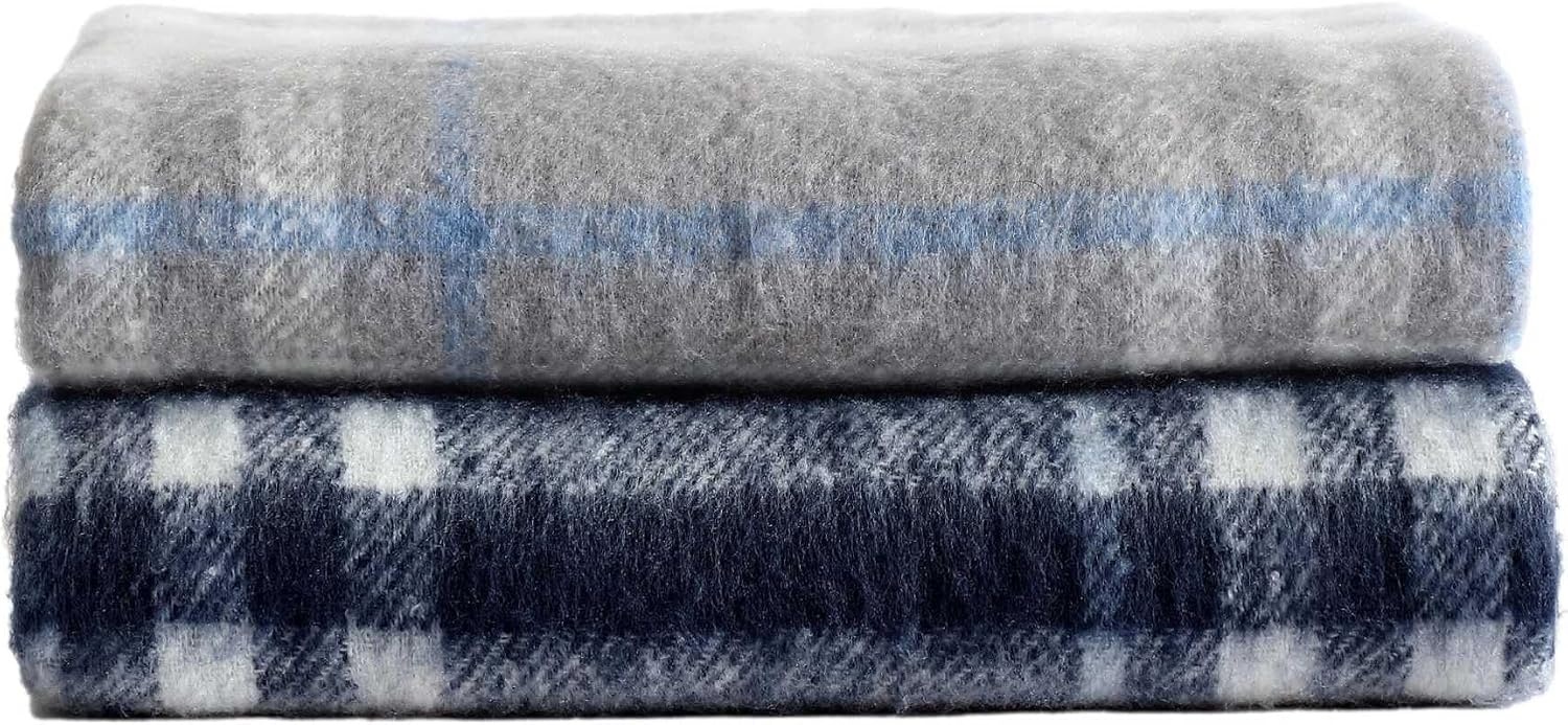 image:imageNautica Blanket Faux Mohair Throw Blanket for Bed or Couch YarnDyed with Soft Textured Feel Medium Weight for Year Round Ryan Cove Plaid Blue 50 x 60Ryan Cove Plaid Blue
