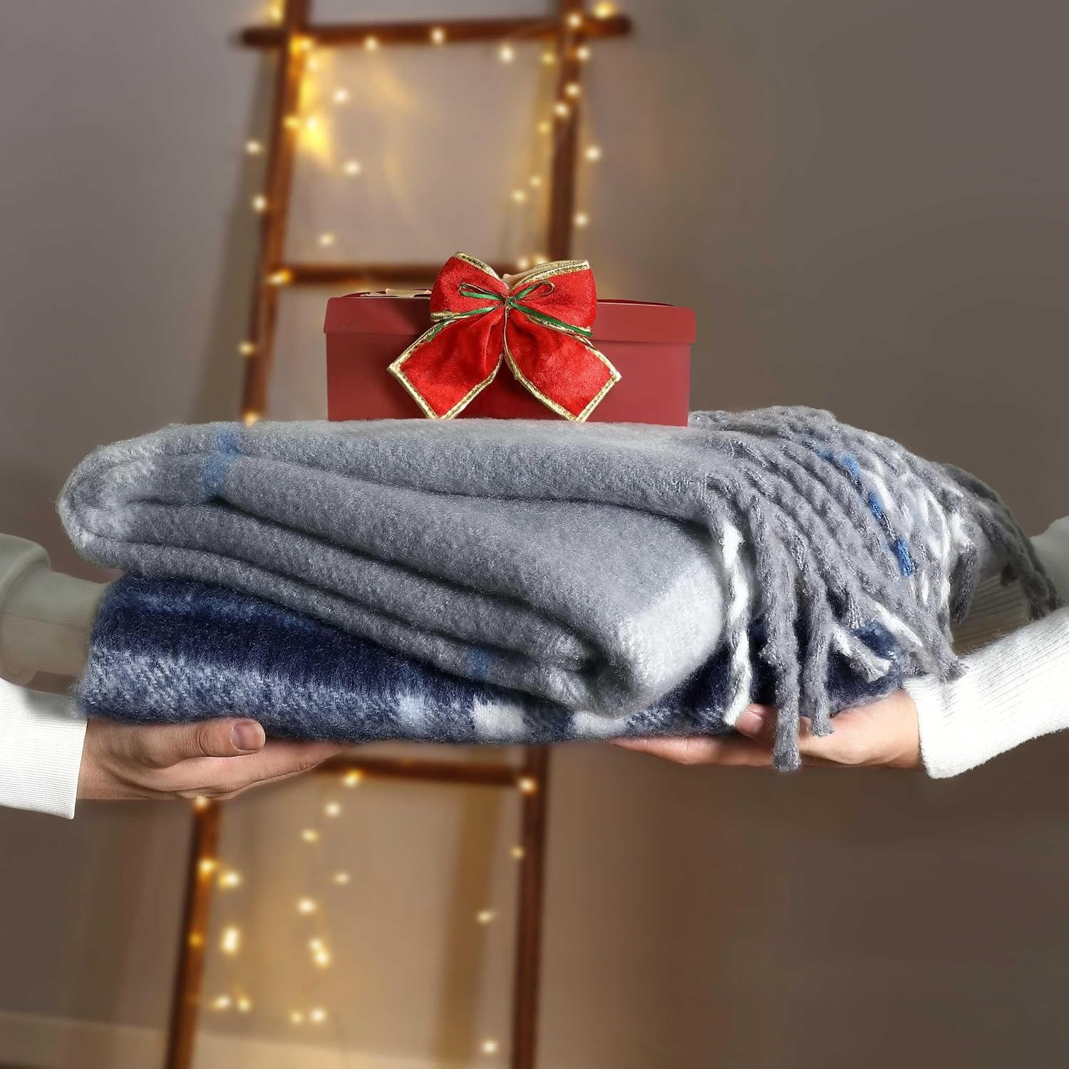 image:imageNautica Blanket Faux Mohair Throw Blanket for Bed or Couch YarnDyed with Soft Textured Feel Medium Weight for Year Round Ryan Cove Plaid Blue 50 x 60Ryan Cove Plaid Grey