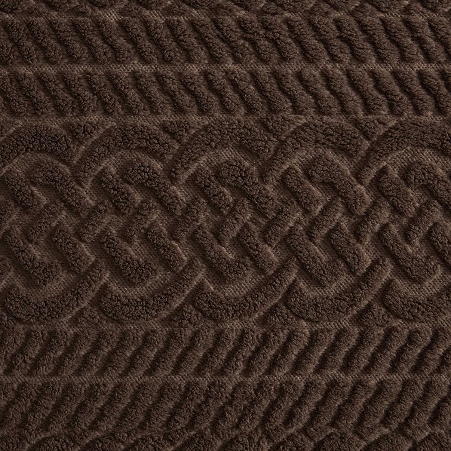 image:imageNautica Throw Blanket Soft Cable Knit Sherpa Bedding Ideal for Bed or Couch Declan Navy 50 x 60Declan Brown