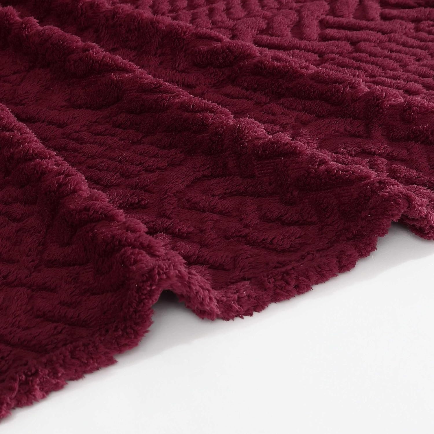 image:imageNautica Throw Blanket Soft Cable Knit Sherpa Bedding Ideal for Bed or Couch Declan Navy 50 x 60Declan Red