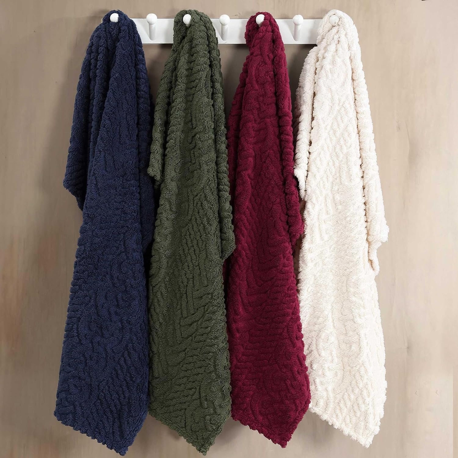 image:imageNautica Throw Blanket Soft Cable Knit Sherpa Bedding Ideal for Bed or Couch Declan Navy 50 x 60Declan Red