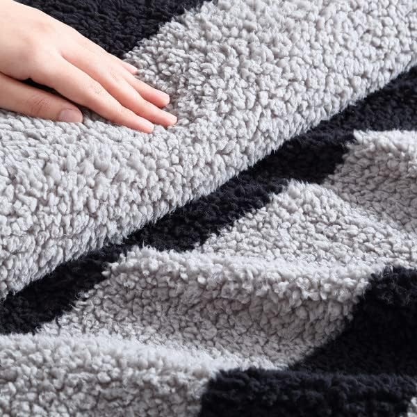 image:imageNautica Throw Blanket Soft Cable Knit Sherpa Bedding Ideal for Bed or Couch Declan Navy 50 x 60Lawndale BlackGrey