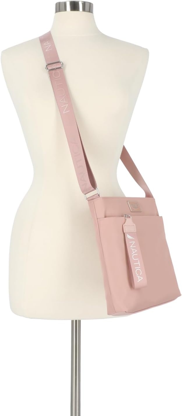 image:imageNautica Diver Nylon Small Womens Crossbody Bag Purse with Adjustable Shoulder StrapBlush Enamel