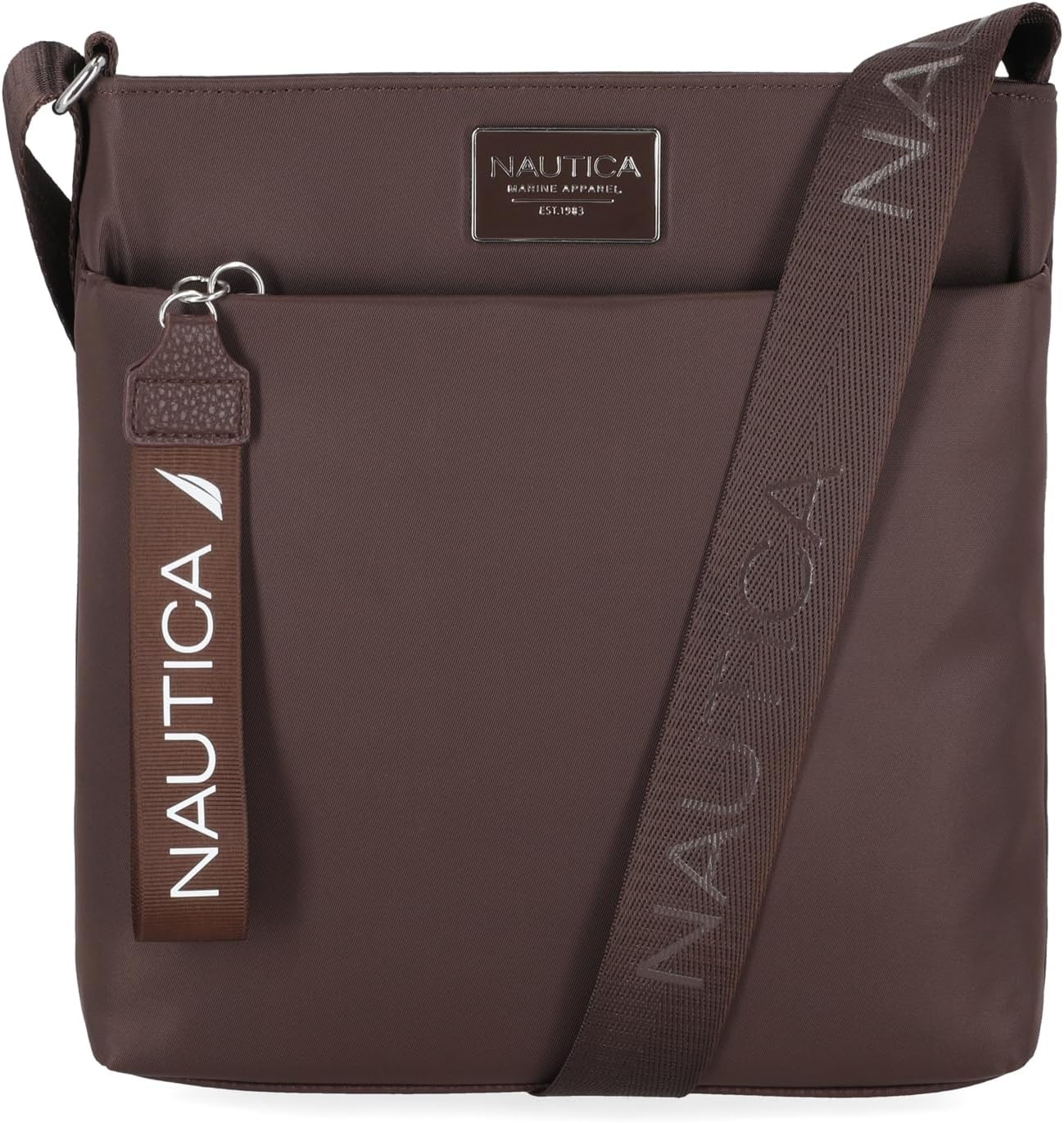 image:imageNautica Diver Nylon Small Womens Crossbody Bag Purse with Adjustable Shoulder StrapEspresso