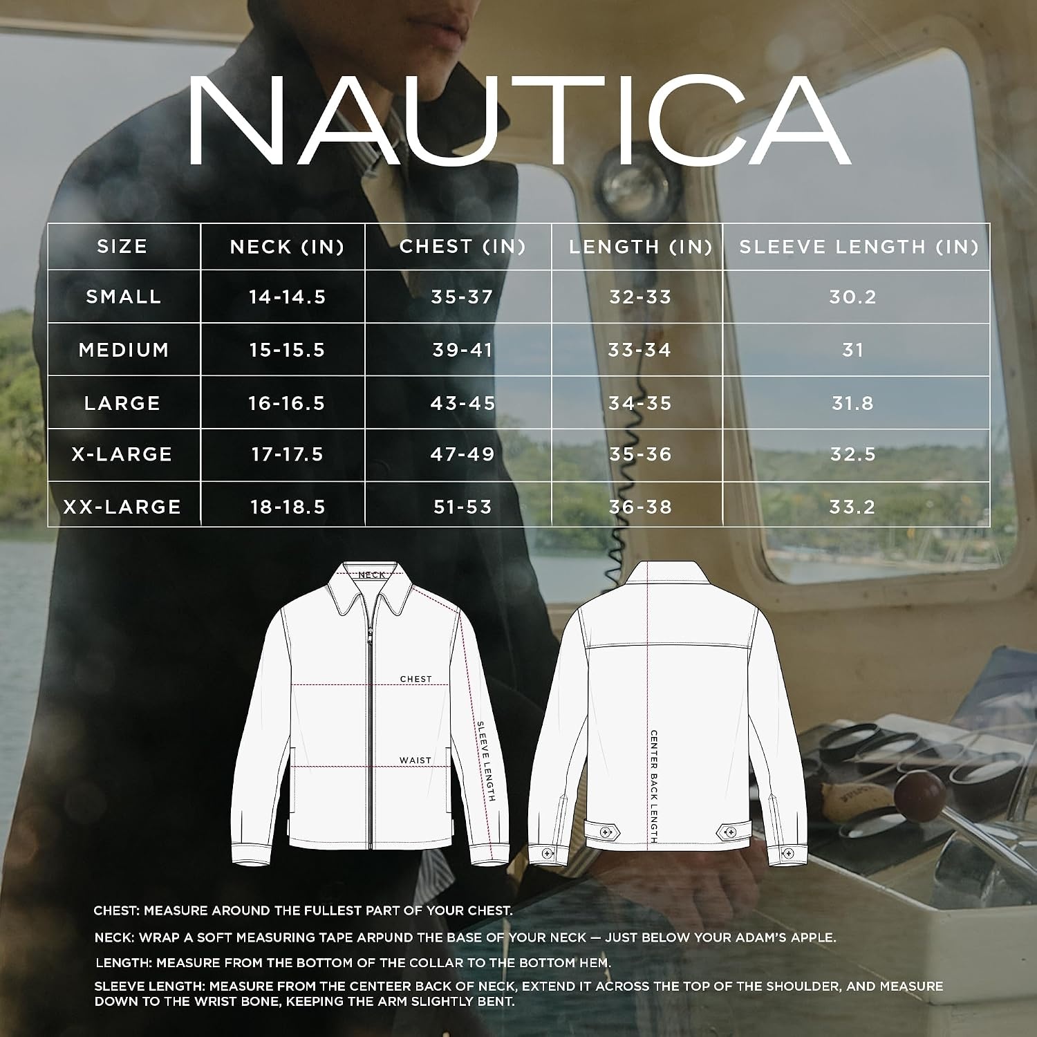 image:imageNautica Mens Bonded Fleece Softshell Jacket Water Resistant Zip Front Transitional CoatBlack