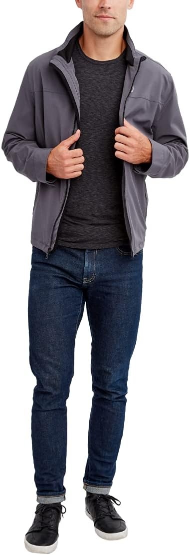image:imageNautica Mens Golf Jacket Casual Wear Windbreaker Jacket Regular Big amp Tall SizesDark Grey