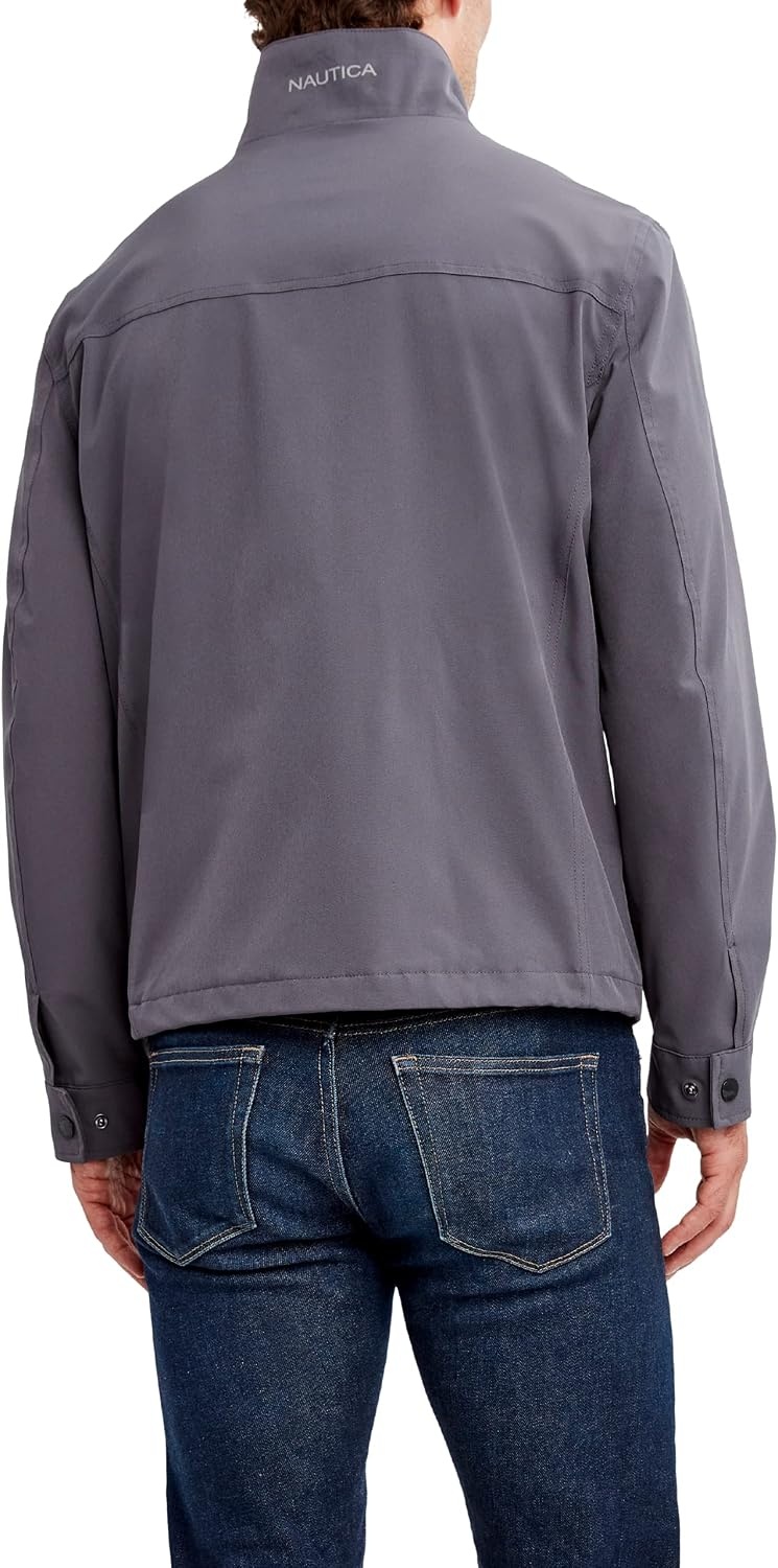 image:imageNautica Mens Golf Jacket Casual Wear Windbreaker Jacket Regular Big amp Tall SizesDark Grey
