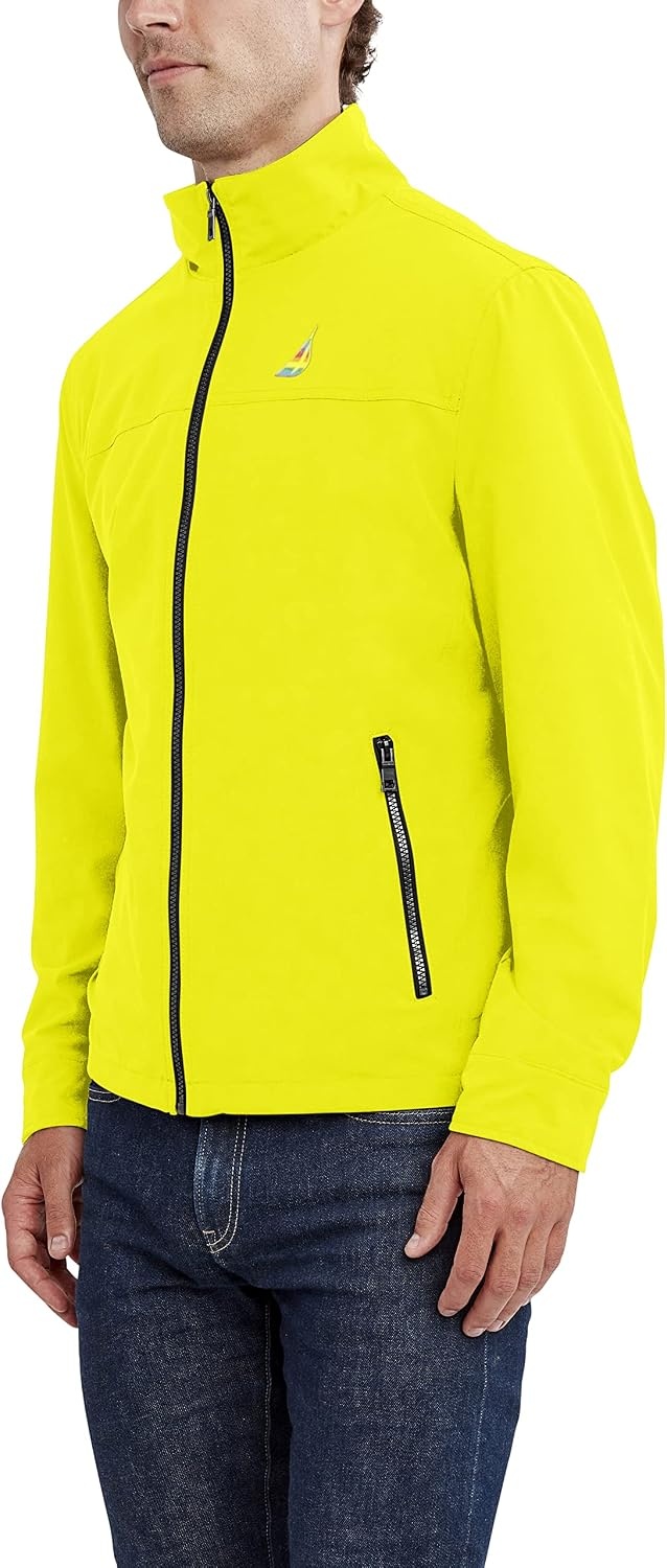 image:imageNautica Mens Golf Jacket Casual Wear Windbreaker Jacket Regular Big amp Tall SizesMarigold