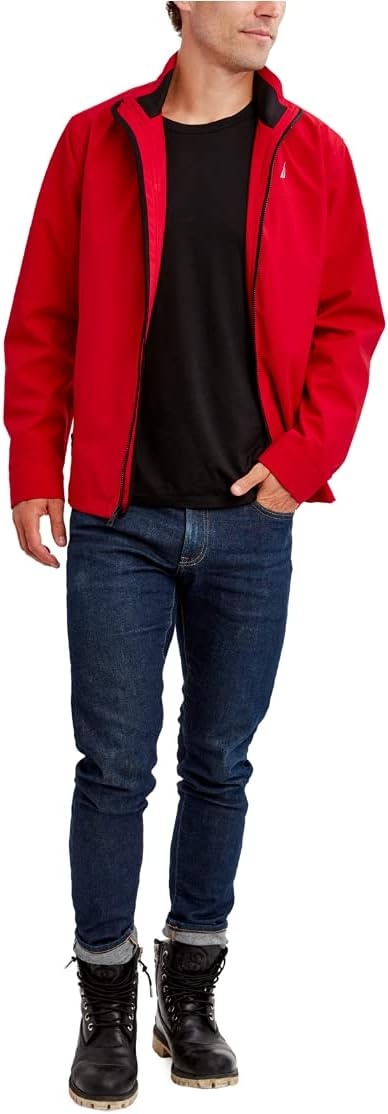 image:imageNautica Mens Golf Jacket Casual Wear Windbreaker Jacket Regular Big amp Tall SizesRed