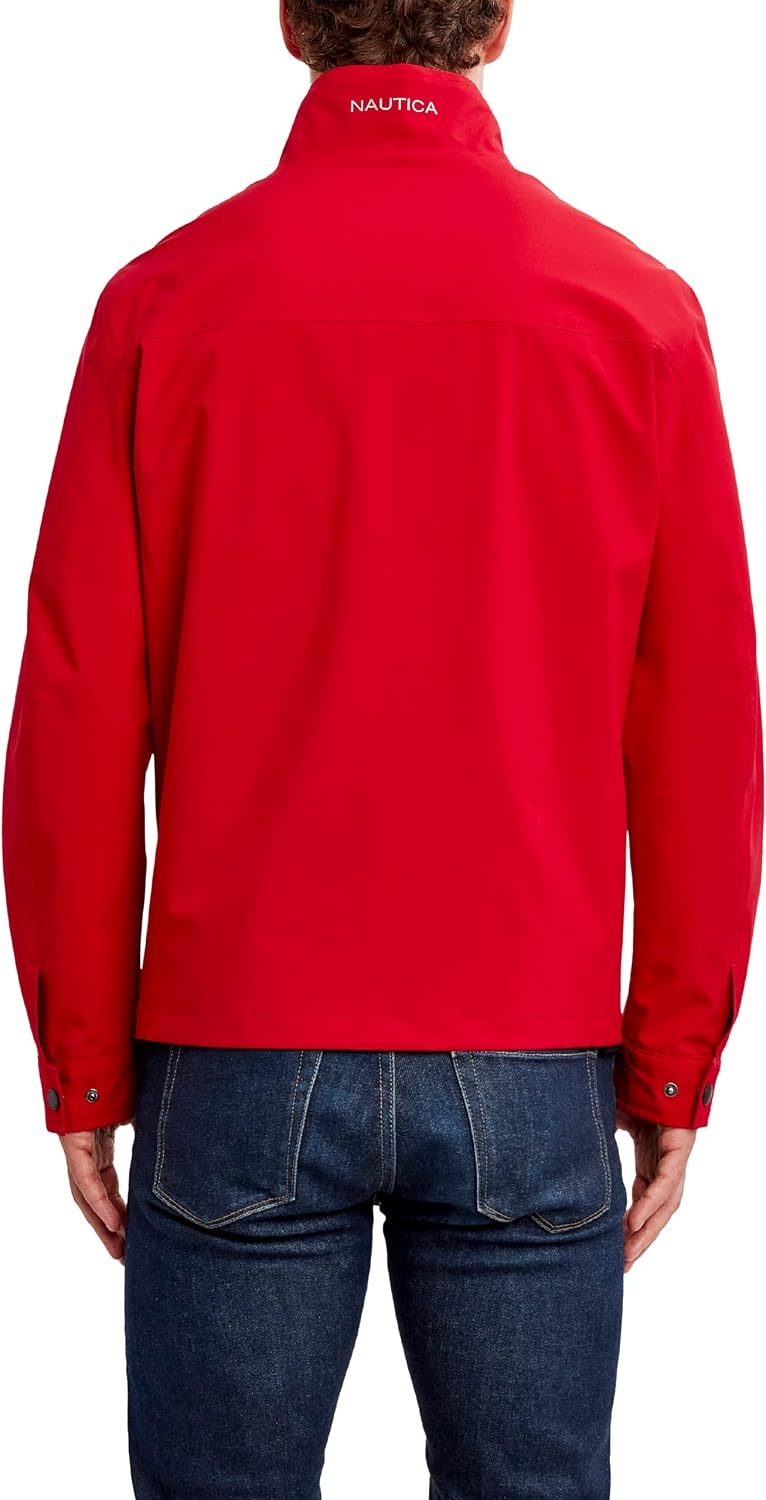 image:imageNautica Mens Golf Jacket Casual Wear Windbreaker Jacket Regular Big amp Tall SizesRed