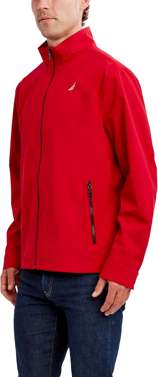 image:imageNautica Mens Golf Jacket Casual Wear Windbreaker Jacket Regular Big amp Tall SizesRed