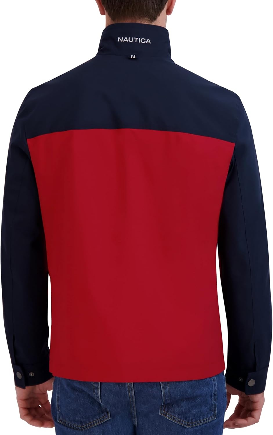 image:imageNautica Mens Golf Jacket Casual Wear Windbreaker Jacket Regular Big amp Tall SizesRed Navy