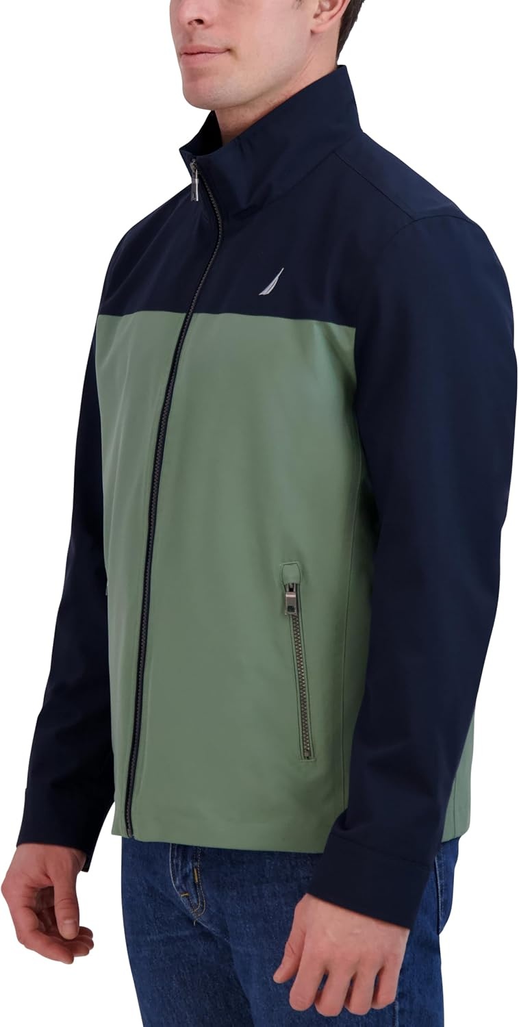 image:imageNautica Mens Golf Jacket Casual Wear Windbreaker Jacket Regular Big amp Tall SizesSea Green