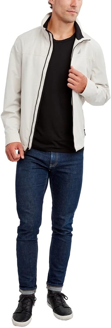 image:imageNautica Mens Golf Jacket Casual Wear Windbreaker Jacket Regular Big amp Tall SizesStone