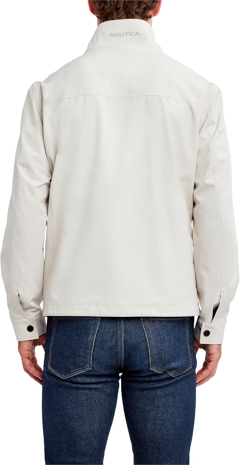 image:imageNautica Mens Golf Jacket Casual Wear Windbreaker Jacket Regular Big amp Tall SizesStone