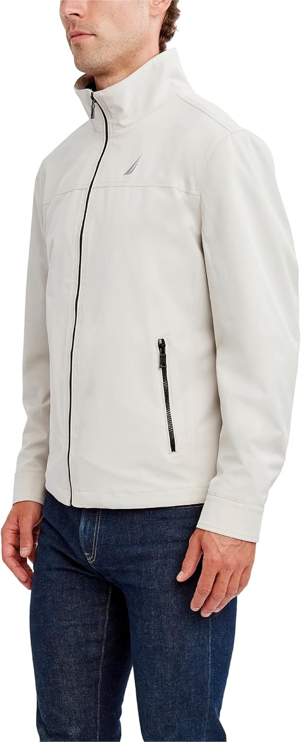 image:imageNautica Mens Golf Jacket Casual Wear Windbreaker Jacket Regular Big amp Tall SizesStone
