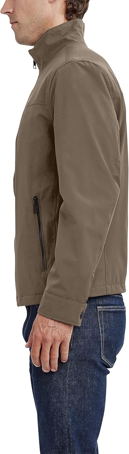 image:imageNautica Mens Golf Jacket Casual Wear Windbreaker Jacket Regular Big amp Tall SizesTaupe