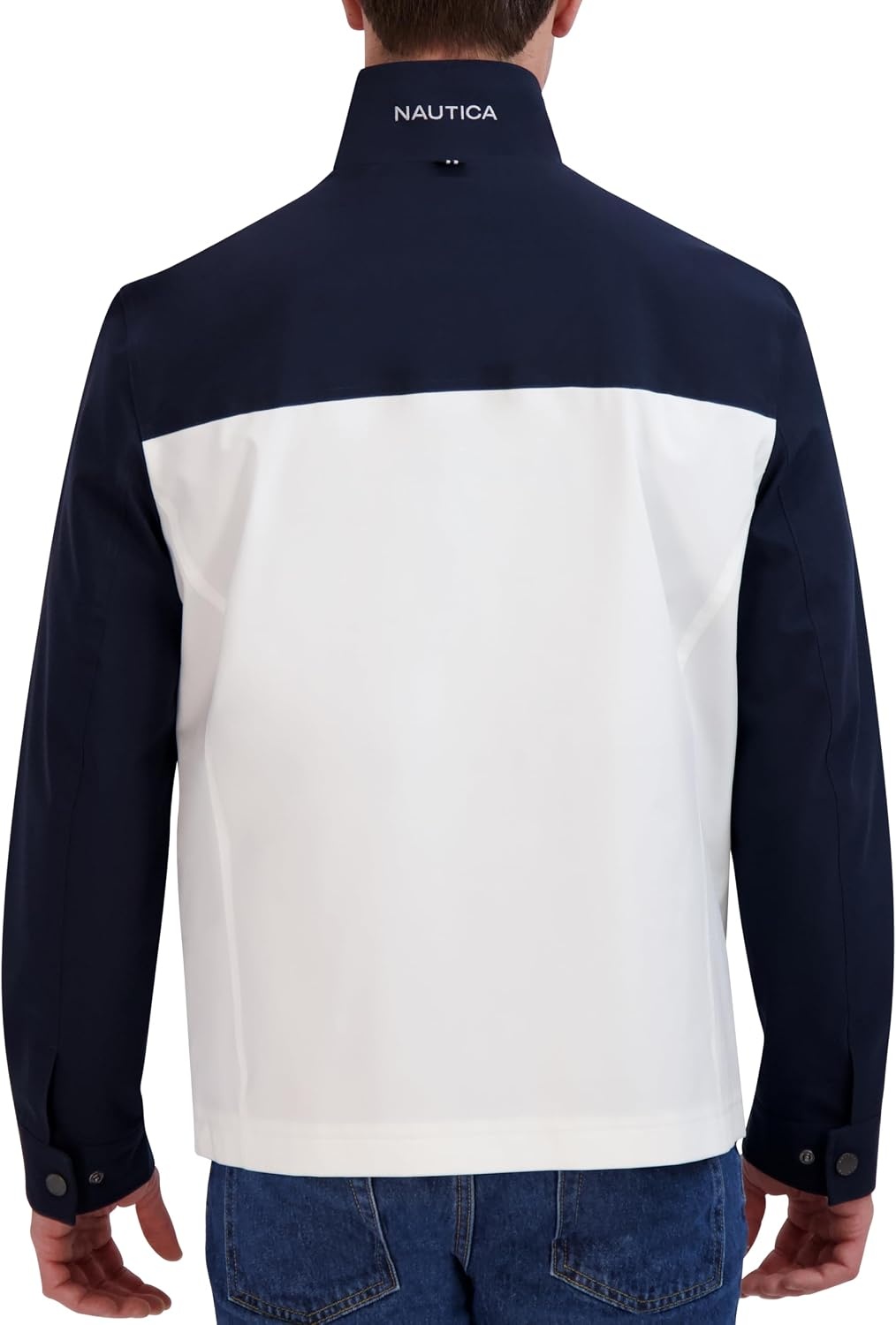 image:imageNautica Mens Golf Jacket Casual Wear Windbreaker Jacket Regular Big amp Tall SizesWhite Navy