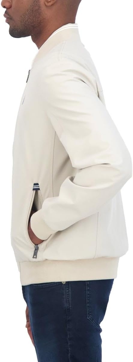 image:imageNautica Mens Lightweight Bomber Jacket Wind amp WaterResistant Regular Big amp Tall SizesBeige