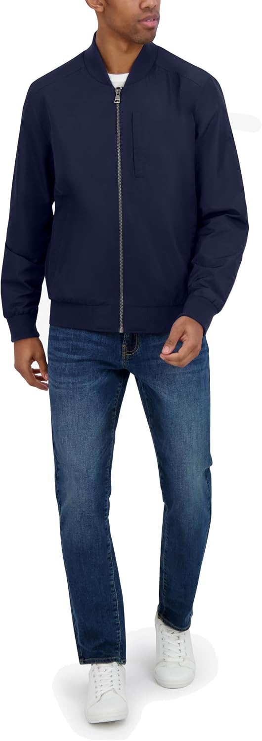 image:imageNautica Mens Lightweight Bomber Jacket Wind amp WaterResistant Regular Big amp Tall SizesInk Navy