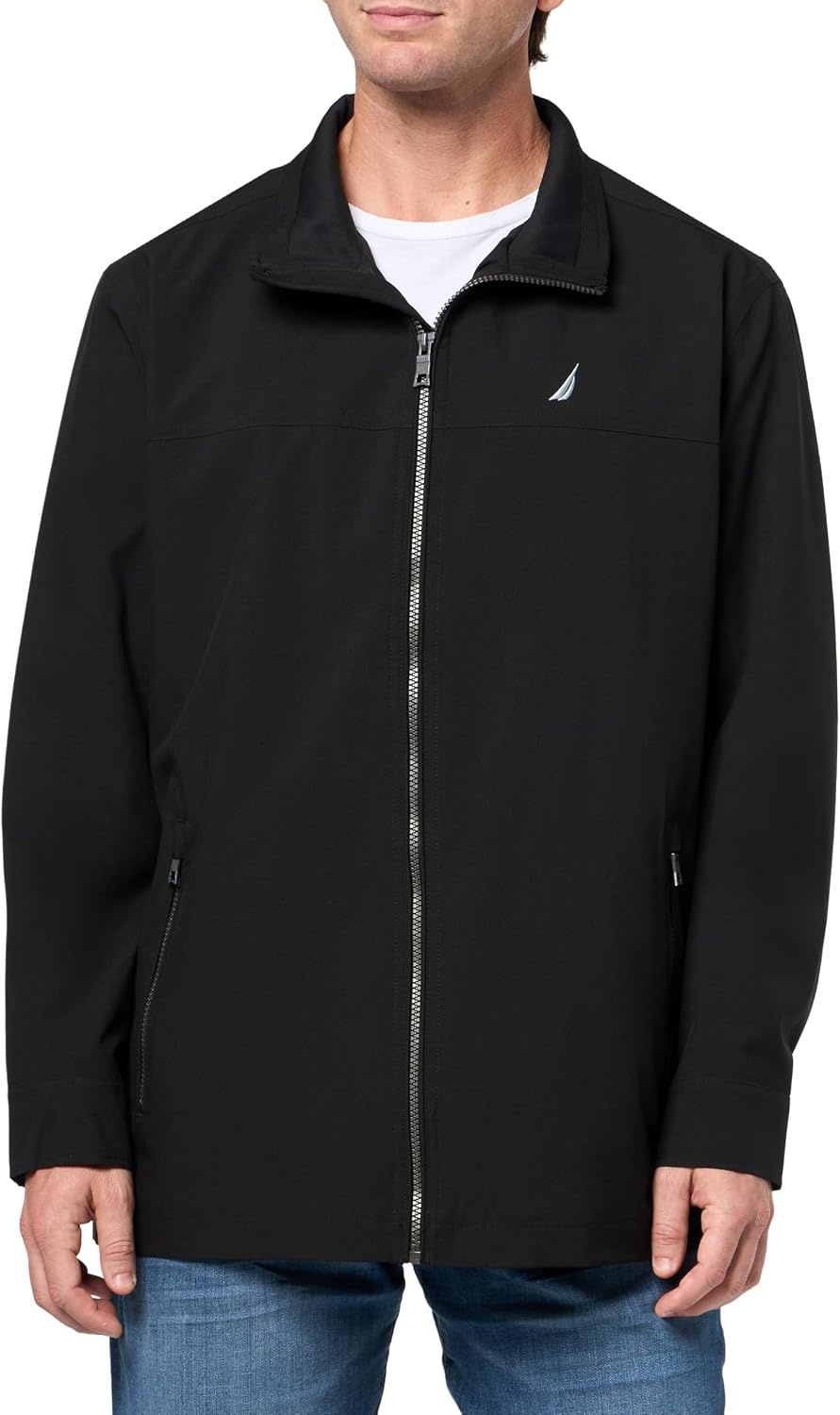 image:imageNautica Mens Lightweight Bomber Jacket Wind amp WaterResistant Regular Big amp Tall SizesJet