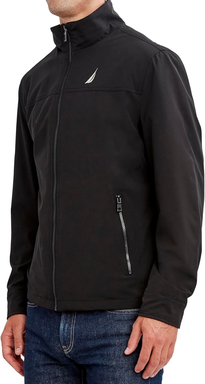 image:imageNautica Mens Lightweight Bomber Jacket Wind amp WaterResistant Regular Big amp Tall SizesOnyx