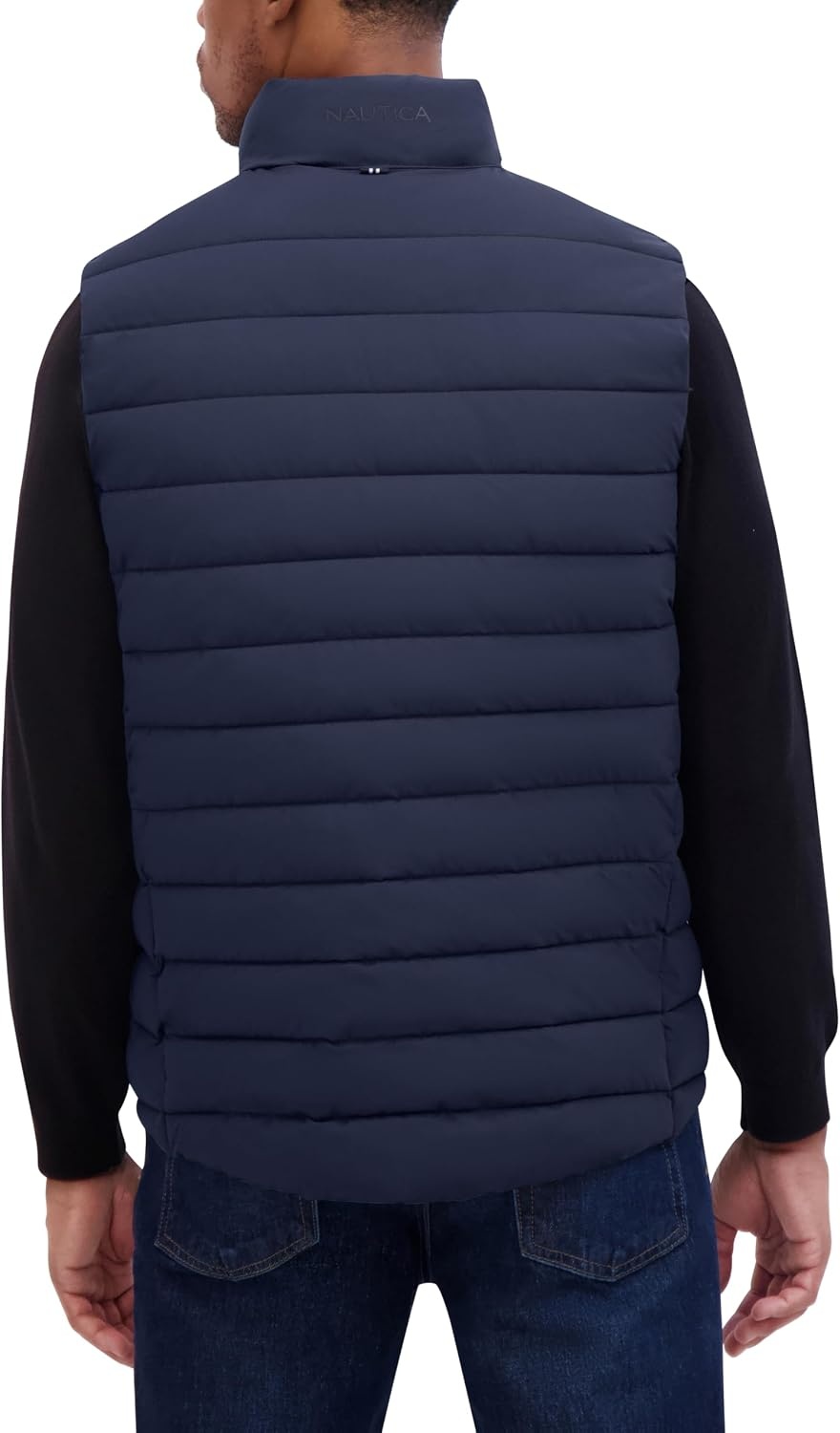 image:imageNautica Mens Lightweight Puffer Vest Wind amp WaterResistantNavy Seas