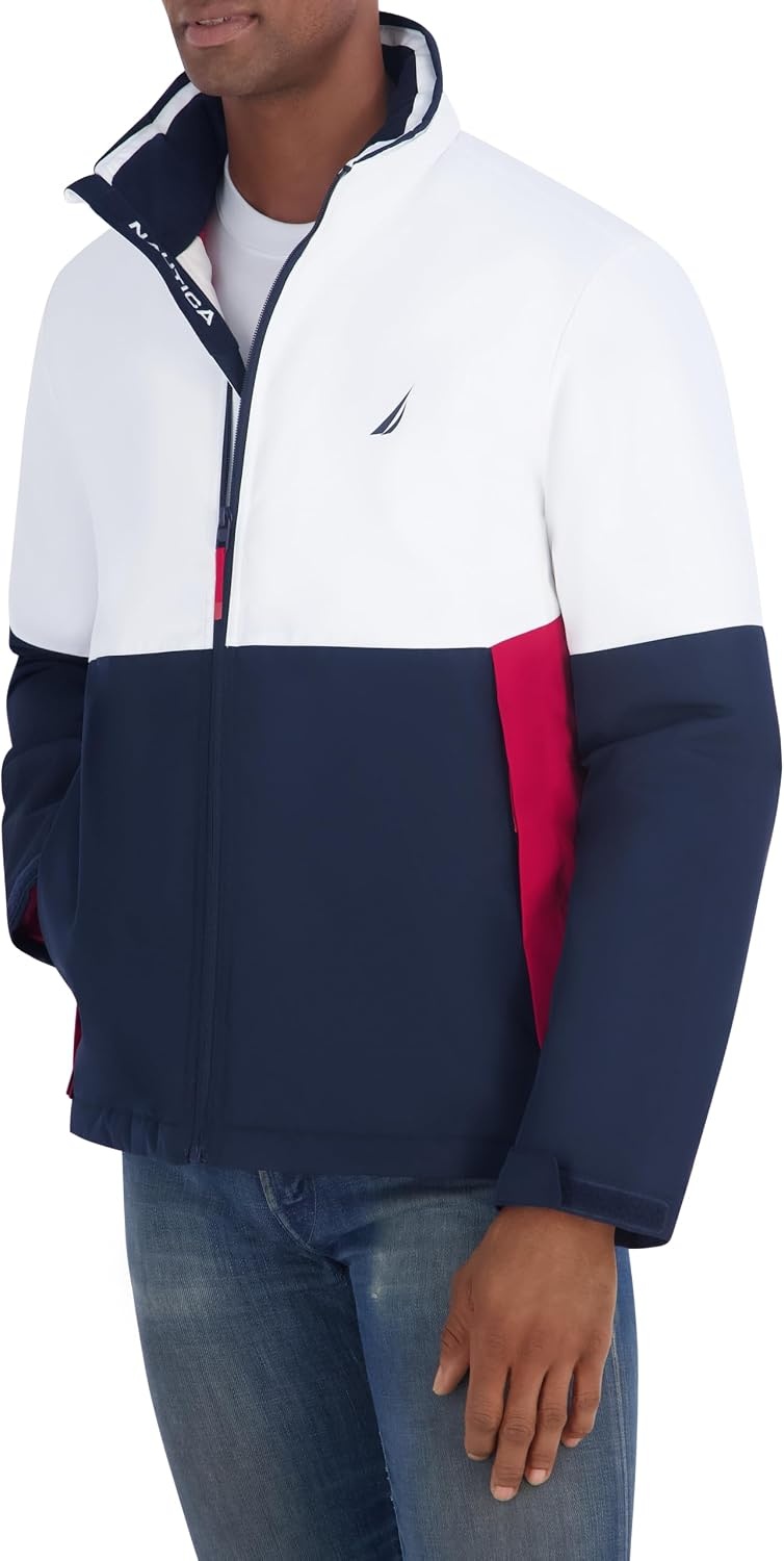 image:imageNautica Mens Lightweight Sailing Jacket Waterproof amp Windproof BreathableCloudy