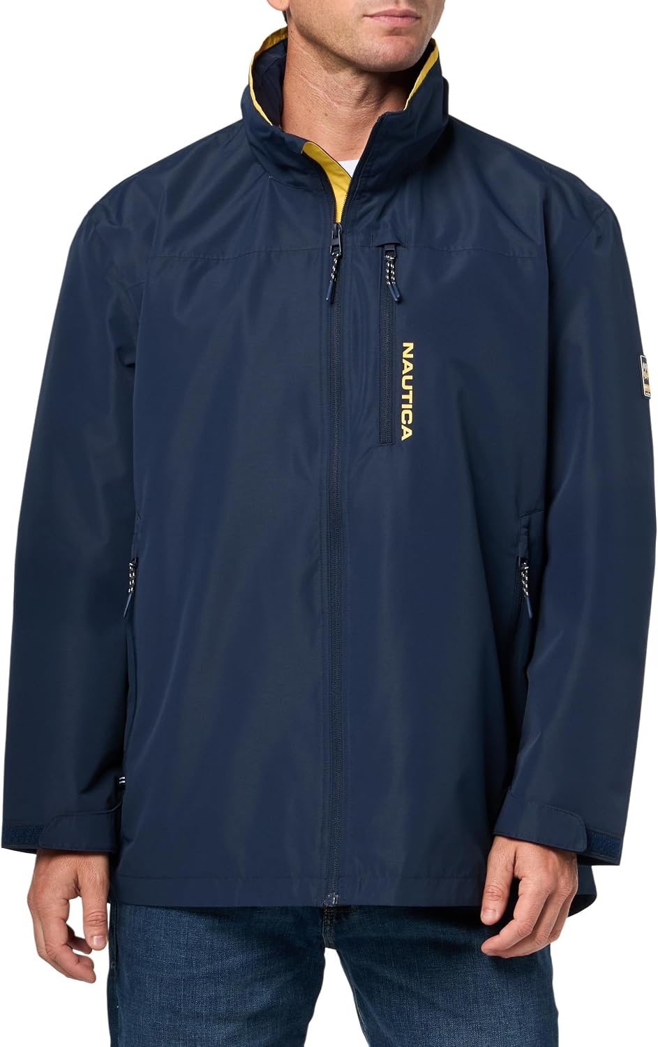 image:imageNautica Mens Lightweight Sailing Jacket Waterproof amp Windproof BreathableNavy Seas
