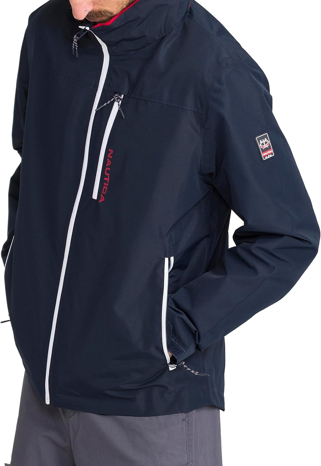 image:imageNautica Mens Lightweight Sailing Jacket Waterproof amp Windproof BreathableNavyblue