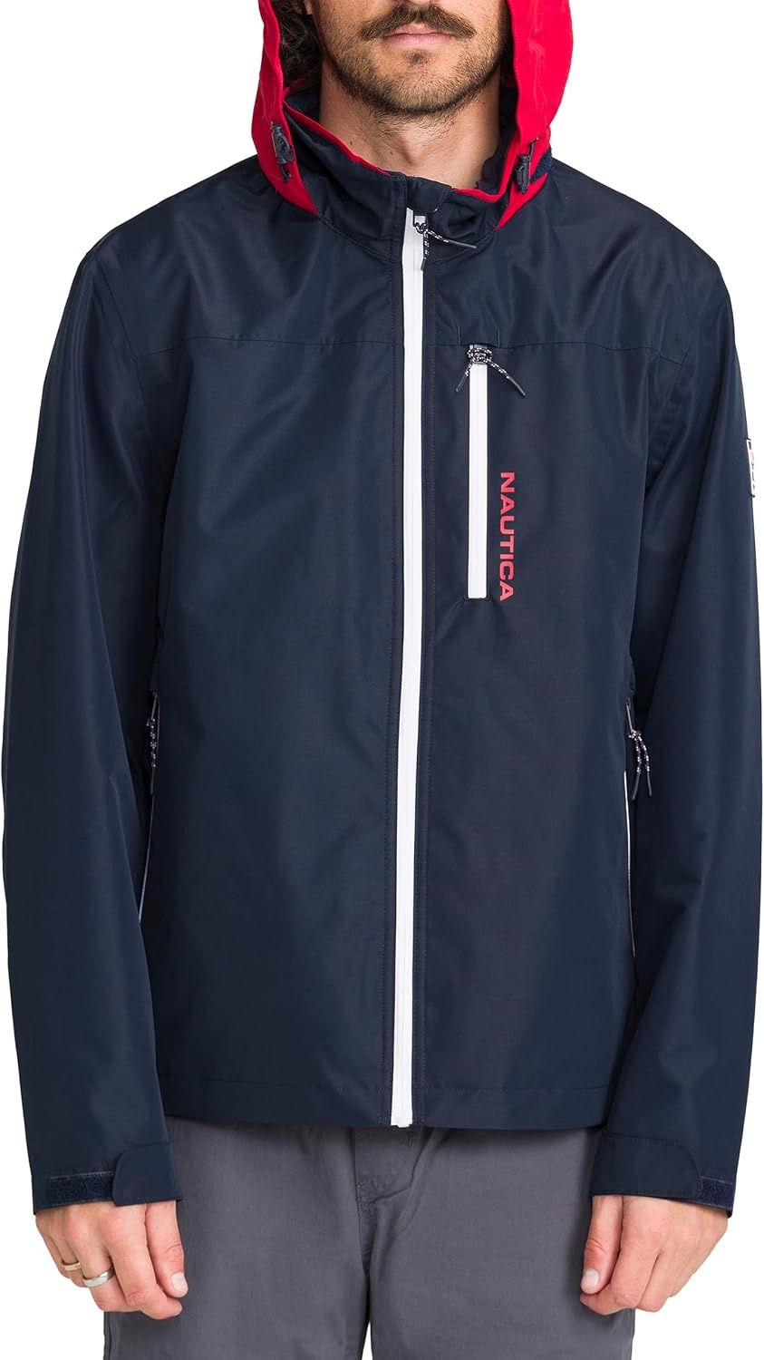 image:imageNautica Mens Lightweight Sailing Jacket Waterproof amp Windproof BreathableNavyblue