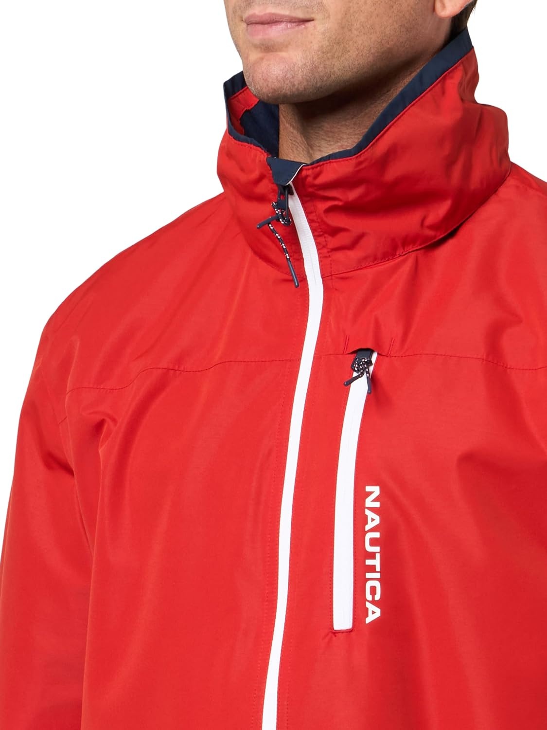 image:imageNautica Mens Lightweight Sailing Jacket Waterproof amp Windproof BreathableP Red