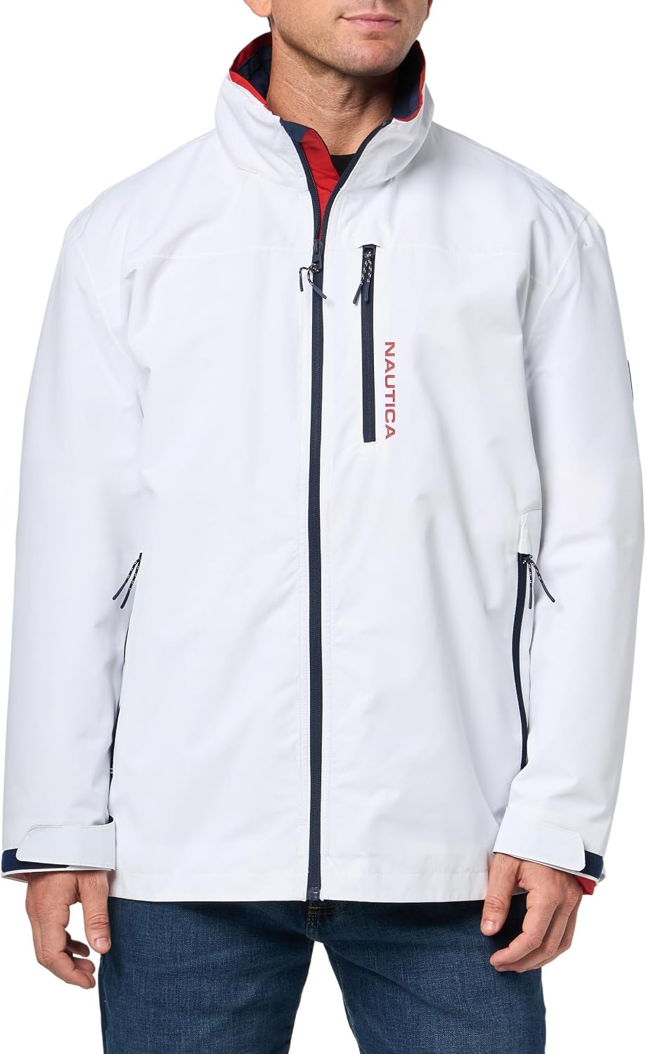 image:imageNautica Mens Lightweight Sailing Jacket Waterproof amp Windproof BreathableSnow