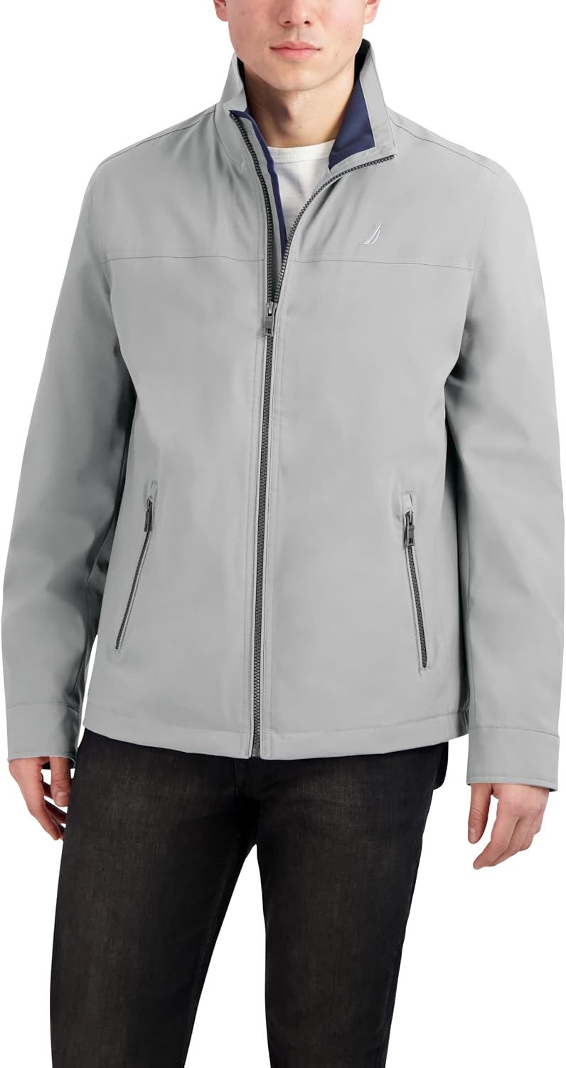image:imageNautica Mens Lightweight Sailing Jacket Waterproof amp Windproof BreathableWhiteBlue