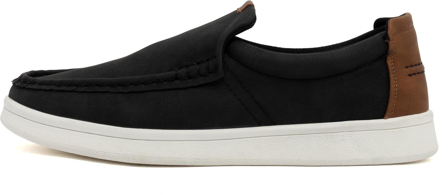 image:imageNautica Mens SlipOn Loafers Casual Moc Toe Sneakers Boat Shoes Slipper for Men Lightweight amp Comfortable DerwinBlack Smooth