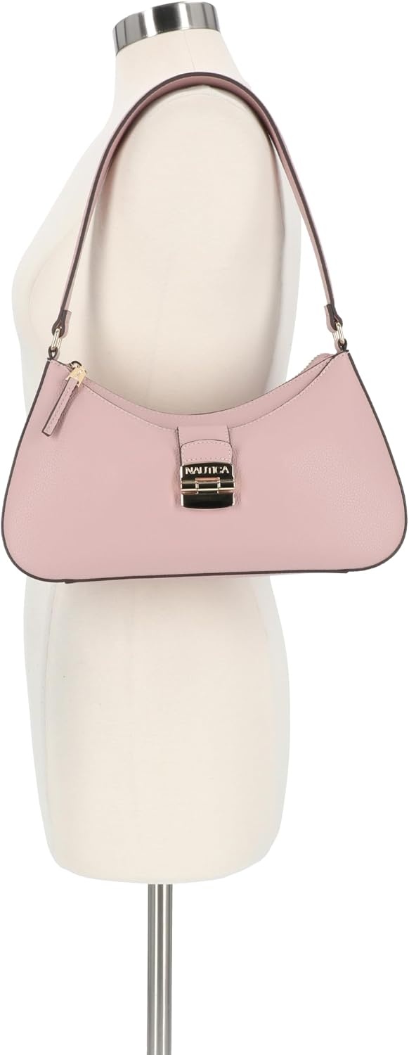 image:imageNautica Voyager Hobo Bag for Women Vegan Leather Womens Purse Large Shoulder Handbag with Zipper ClosureBlush