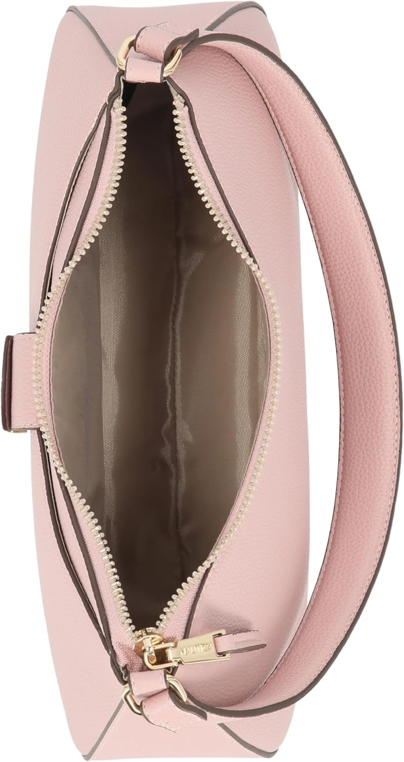 image:imageNautica Voyager Hobo Bag for Women Vegan Leather Womens Purse Large Shoulder Handbag with Zipper ClosureBlush