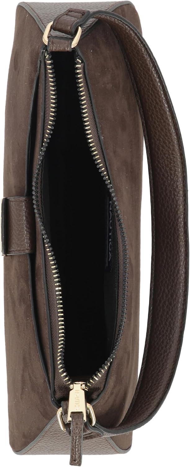 image:imageNautica Voyager Hobo Bag for Women Vegan Leather Womens Purse Large Shoulder Handbag with Zipper ClosureEspresso Suede