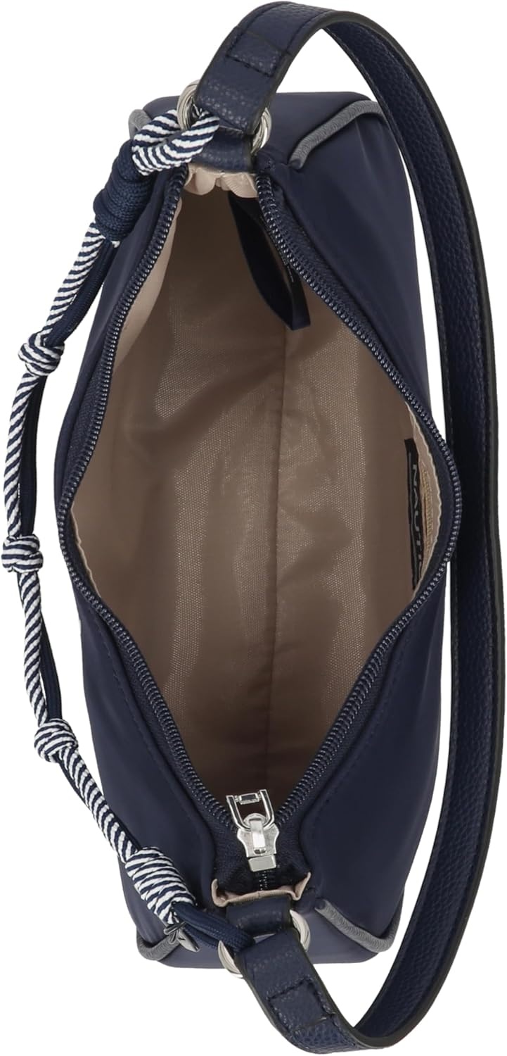 image:imageNautica Voyager Hobo Bag for Women Vegan Leather Womens Purse Large Shoulder Handbag with Zipper ClosureIndigo Swag Bag