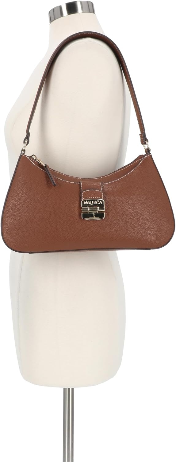 image:imageNautica Voyager Hobo Bag for Women Vegan Leather Womens Purse Large Shoulder Handbag with Zipper ClosureLuggage