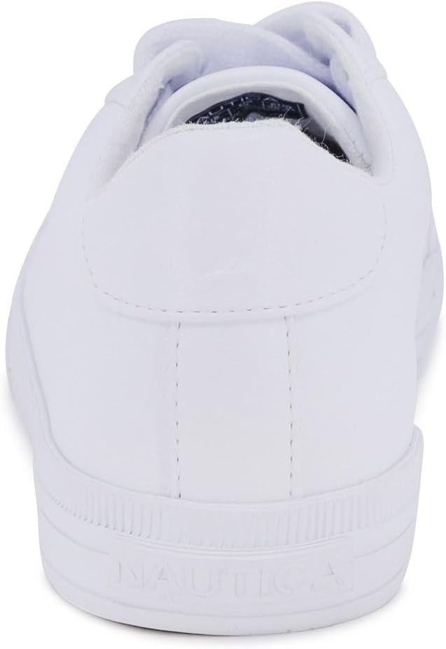 image:imageNautica Womens Fashion Sneaker Classic LowTop LaceUp Casual Shoe with Metal Side Logo and Soft Cushioned Comfort for Everyday WearArentwhite
